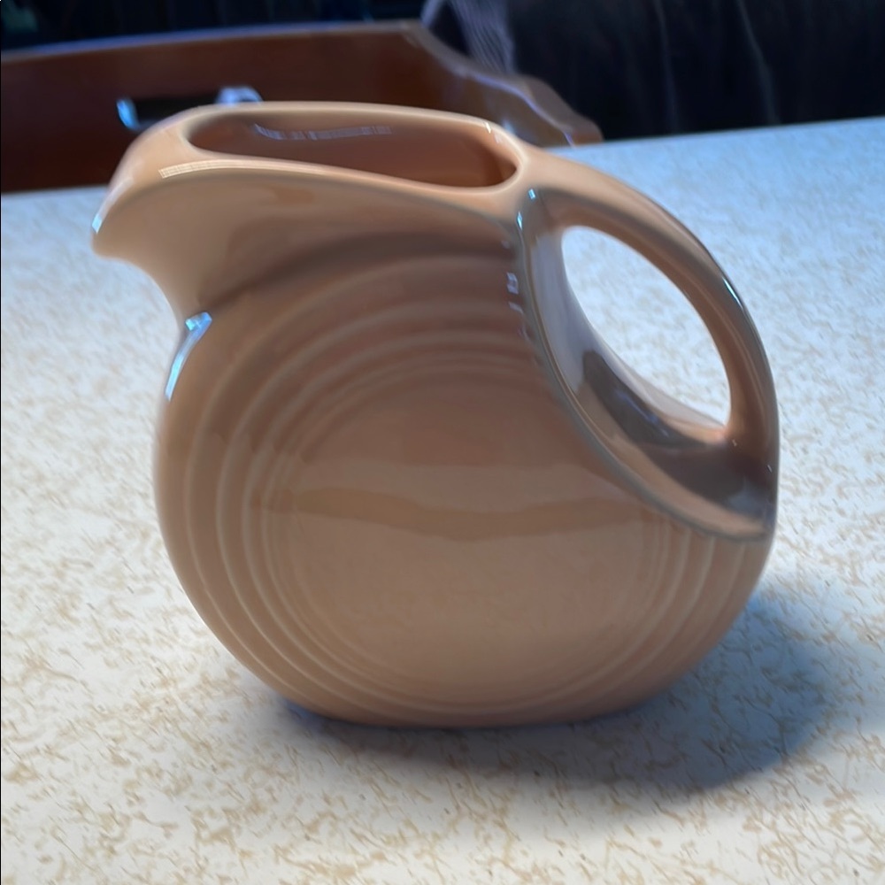Elegant Tan Ceramic Pitcher
